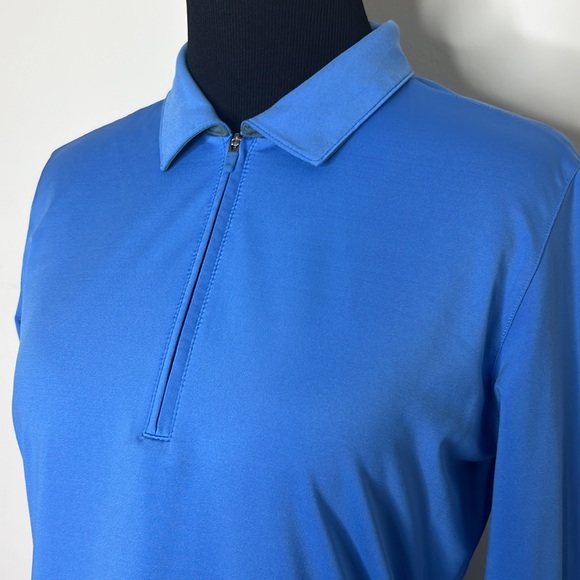 NIKE GOLF Blue/ Grey Half Zip Performance Longsleeve Top S - Picture 3 of 7